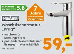 Globus Baumarkt PRIMASTER Waschtischarmatur „Prag" Angebot