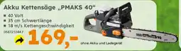 Globus Baumarkt PRIMASTER Akku Kettensäge „PMAKS 40“ Angebot