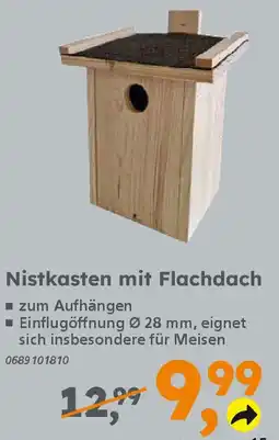 Globus Baumarkt Nistkasten mit Flachdach Angebot