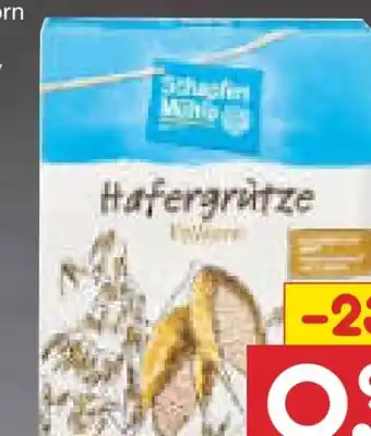 Netto Marken-Discount Schapfen Mühle Vollkorn Hafergrütze Angebot