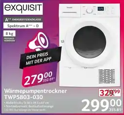 Selgros exquisit Wärmepumpentrockner Angebot