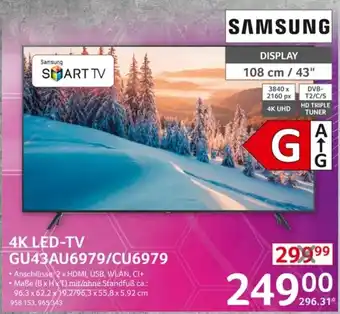 Selgros SAMSUNG 4K LED-TV GU43AU6979/CU6979 Angebot