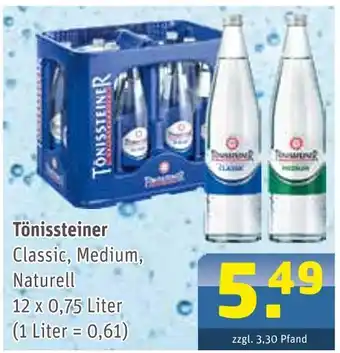 Getränke Arena Tönissteiner classic, medium, naturell Angebot