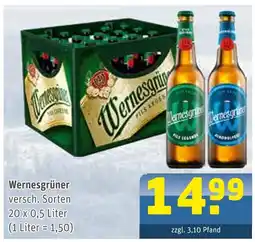 Getränke Arena Wernesgrüner pils legende oder radler Angebot