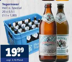 Getränkewelt Tegernseer hell o. spezial Angebot