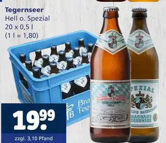 Getränkewelt Tegernseer hell o. spezial Angebot