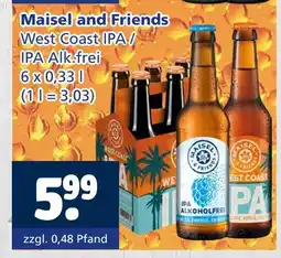 Getränkewelt Maisel and friends west coast ipa / ipa alk.frei Angebot