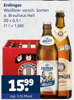 Getränkewelt Erdinger helles lagerbier o. brauhaus hell Angebot