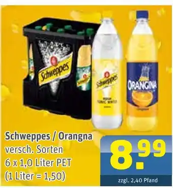 Getränke Arena Schweppes oder orangina Angebot