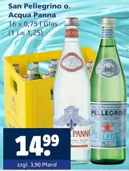 Getränkewelt San pellegrino oder acqua panna mineralwasser Angebot