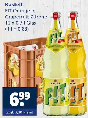 Getränkewelt Kastell fit orange oder grapefruit-zitrone Angebot