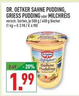 Marktkauf Dr. oetker sahne pudding, griess pudding oder milchreis Angebot