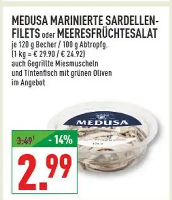 Marktkauf Medusa marinierte sardellenfilets oder meeresfrüchtesalat Angebot