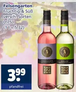 Getränkewelt Felsengarten fruchtig & süß Angebot