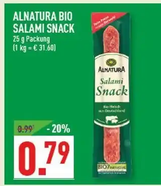 Marktkauf Alnatura bio salami snack Angebot