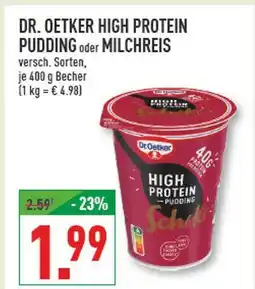 Marktkauf Dr. oetker high protein pudding oder milchreis Angebot