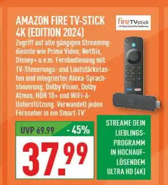 Marktkauf Amazon fire tv-stick 4k (edition 2024) Angebot
