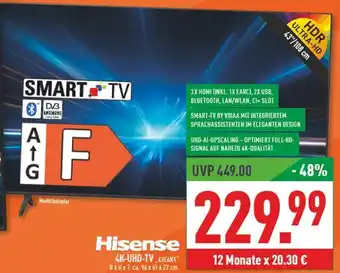 Marktkauf Hisense 4k-uhd-tv Angebot