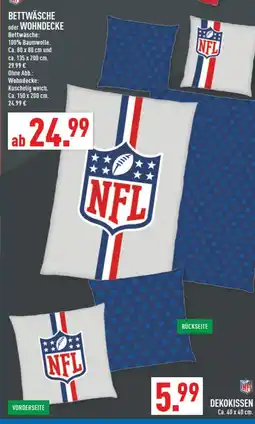 Marktkauf Nfl bettwäsche oder wohndecke Angebot