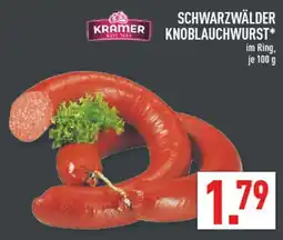 Marktkauf Kramer schwarzwälder knoblauchwurst Angebot