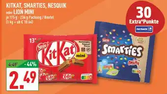 Marktkauf Nestlé kitkat, smarties, nesquik oder lion mini Angebot