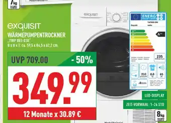 Marktkauf Exquisit wärmepumpentrockner Angebot