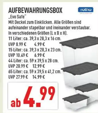 Marktkauf Rotho aufbewahrungsbox evo safe Angebot