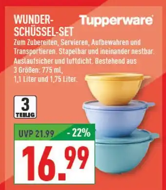Marktkauf Tupperware wunderschüssel-set Angebot