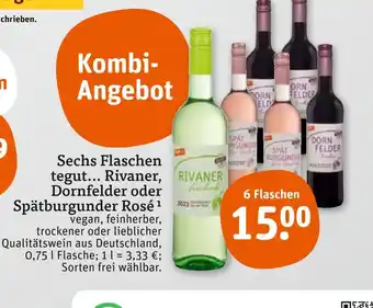 tegut Tegut... rivaner, dornfelder oder spätburgunder rosé Angebot