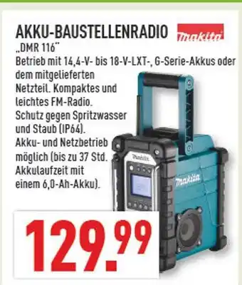 Marktkauf Makita akku-baustellenradio Angebot