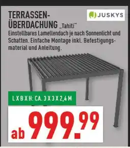 Marktkauf Juskys terrassenüberdachung tahiti Angebot