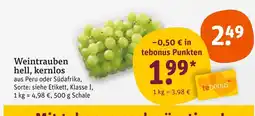 tegut Tebonus weintrauben hell, kernlos Angebot