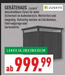 Marktkauf Juskys gerätehaus „luzern“ Angebot