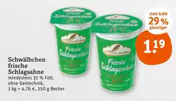 tegut Schwälbchen frische schlagsahne Angebot