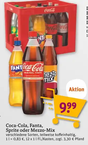 tegut Coca-cola coca-cola, fanta, sprite oder mezzo-mix Angebot