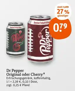 tegut Dr pepper original oder cherry Angebot