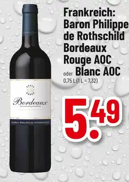 trinkgut Baron philippe de rothschild bordeaux rouge aoc oder blanc aoc Angebot