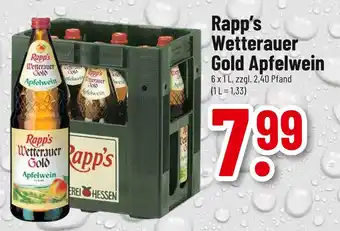 trinkgut Rapp's wetterauer gold apfelwein Angebot