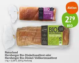 tegut Herzberger bio-dinkeltoastbrot oder herzberger bio-dinkel-vollkorntoastbrot Angebot