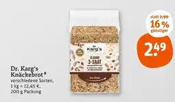 tegut Dr. karg's knäckebrot Angebot