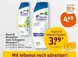 tegut Head & shoulders anti-schuppen-shampoo Angebot