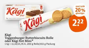 tegut Kägi toggenburger butterbiscuits rolle oder kägi fret mini Angebot