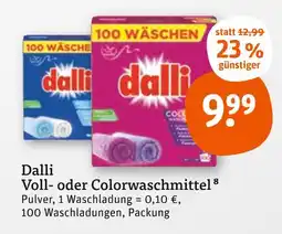 tegut Dalli voll- oder colorwaschmittel Angebot