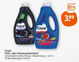 tegut Coral voll- oder feinwaschmittel Angebot