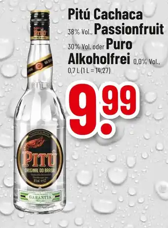 trinkgut Pitú cachaca passionfruit oder puro alkoholfrei Angebot