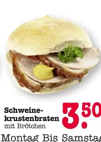 E-Center Schweinekrustenbraten mit brötchen Angebot