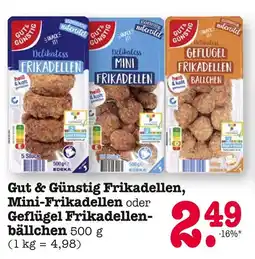 E-Center Gut & günstig frikadellen, mini-frikadellen oder geflügel frikadellenbällchen Angebot