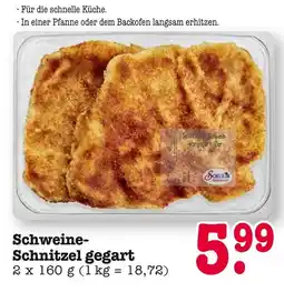 E-Center Schick schweine-schnitzel gegart Angebot