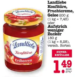 E-Center Landliebe konfitüre, fruchtcreme, gelee oder aufstrich weniger zucker Angebot