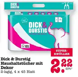 E-Center Dick & durstig haushaltstücher mit dekor Angebot